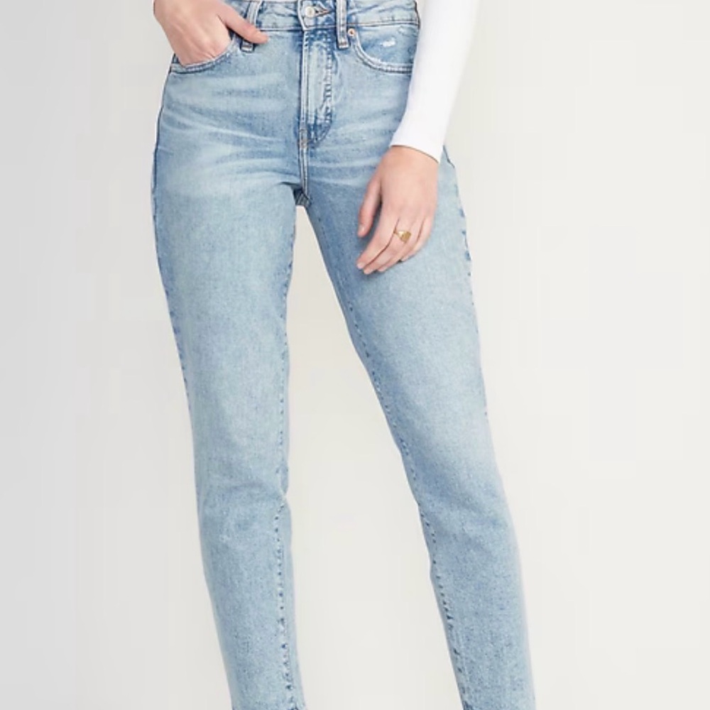 High Waisted Light Blue Jeans